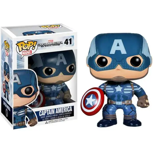 Funko Captain America: The Winter Soldier POP! Marvel Captain America Vinyl Bobble Head #41 [Winter Soldier, Damaged Package]