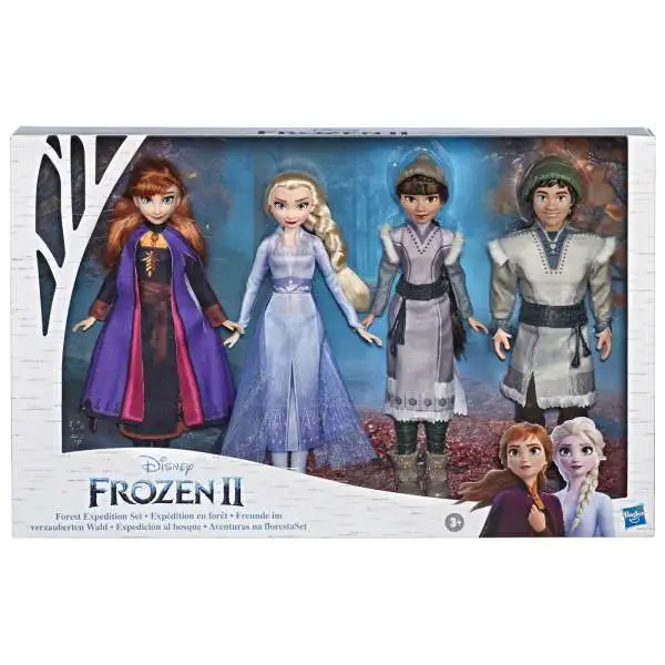 Disney Frozen 2 Forest Expedition Anna, Elsa, Ryder & Honeymaren Exclusive 11-Inch Doll 4-Pack Set