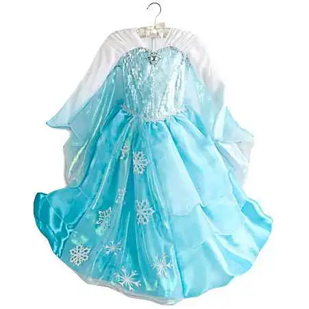 Disney Frozen Elsa Winged Sleeve Dress Exclusive Dress Up Toy [Size 7/8]