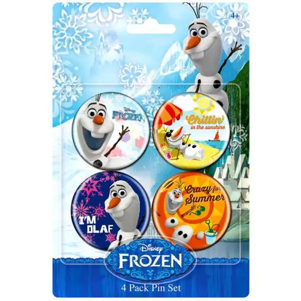 Disney Frozen Olaf 1.5-Inch Buttons 4-Pack