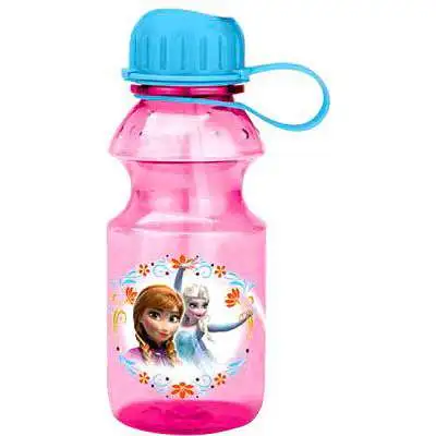 Disney Frozen Aluminum Water Bottle Purple Flower Top - ToyWiz