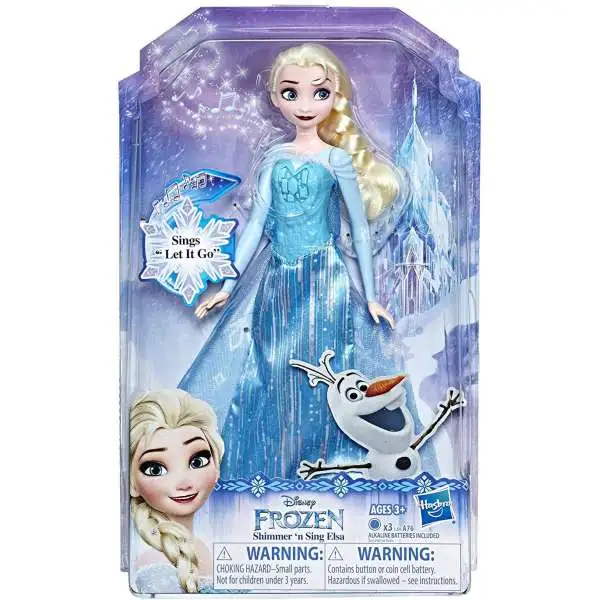 Disney Frozen Shimmer 'N Sing Elsa 11-Inch Doll [Sings "Let It Go"]