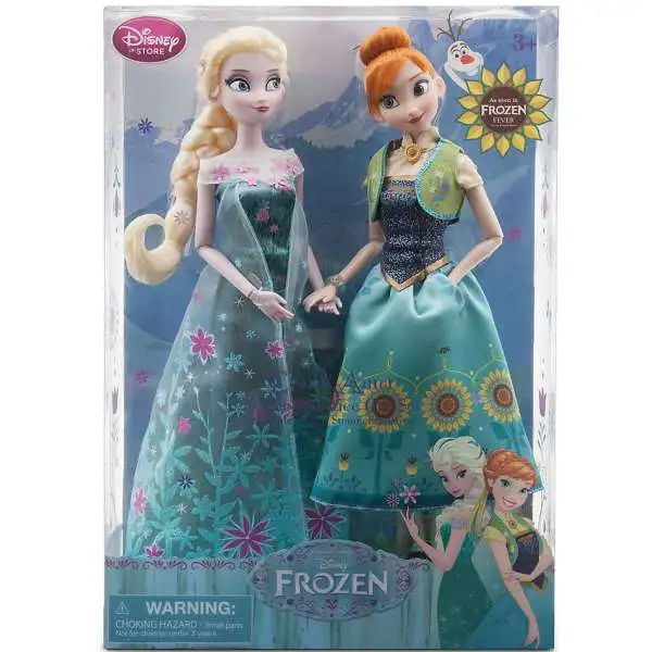 Disney Frozen Fever Anna & Elsa Exclusive 12-Inch Doll 2-Pack [Summer Solstice, Damaged Package]