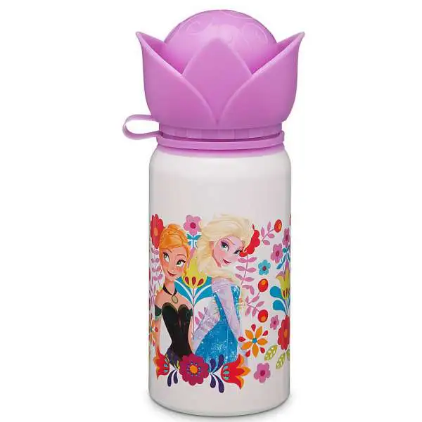 Disney Frozen Aluminum Water Bottle [Purple Flower Top]