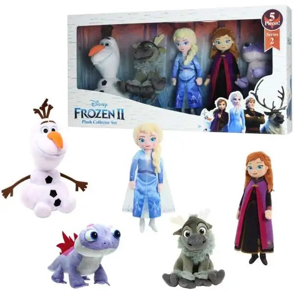 Frozen 2 Olaf, Sven, Elsa, Anna & Bruni 10-Inch Plush 5-Pack