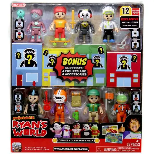 Ryan's World Deluxe Collector's Pack Figure Set [Bonus Surprises!]