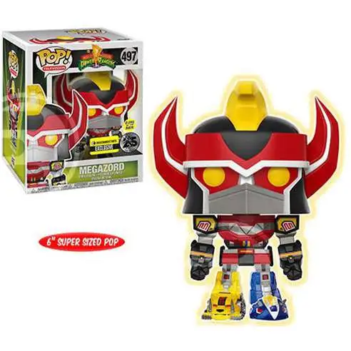 Funko Power Rangers POP! Television Megazord Exclusive 6-Inch Vinyl Figure #497 [Glow in the Dark, Super-Sized, Damaged Package]