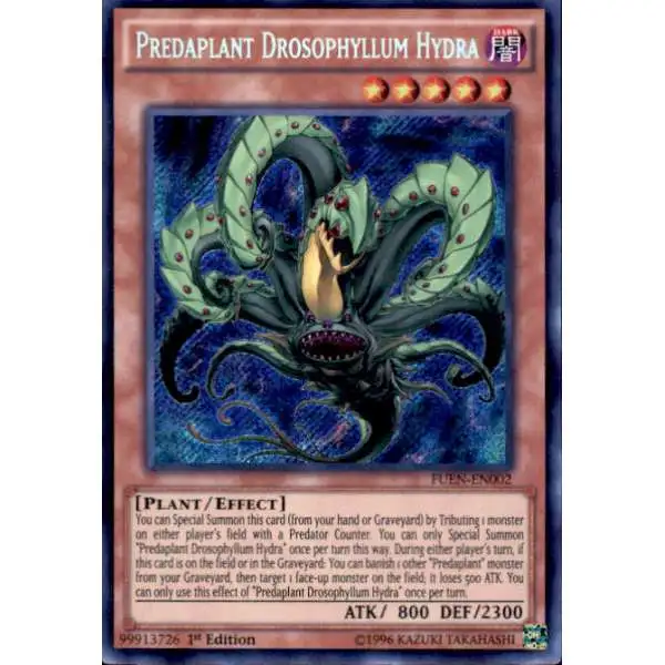 YuGiOh Fusion Enforcers Secret Rare Predaplant Drosophyllum Hydra FUEN-EN002