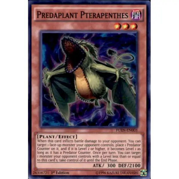 YuGiOh Fusion Enforcers Super Rare Predaplant Pterapenthes FUEN-EN003