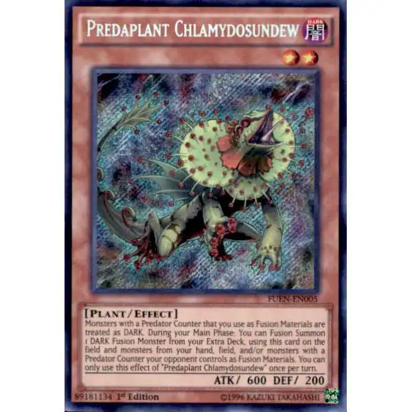 YuGiOh Fusion Enforcers Secret Rare Predaplant Chlamydosundew FUEN-EN005