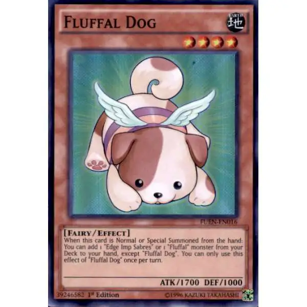 YuGiOh Fusion Enforcers Super Rare Fluffal Dog FUEN-EN016