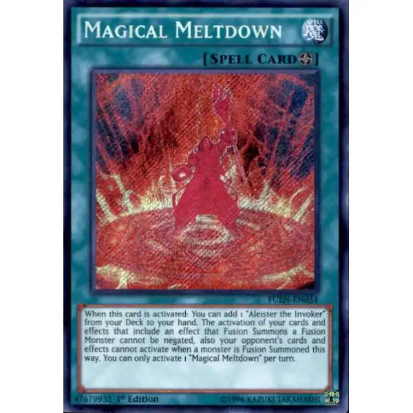 YuGiOh Fusion Enforcers Secret Rare Magical Meltdown FUEN-EN034