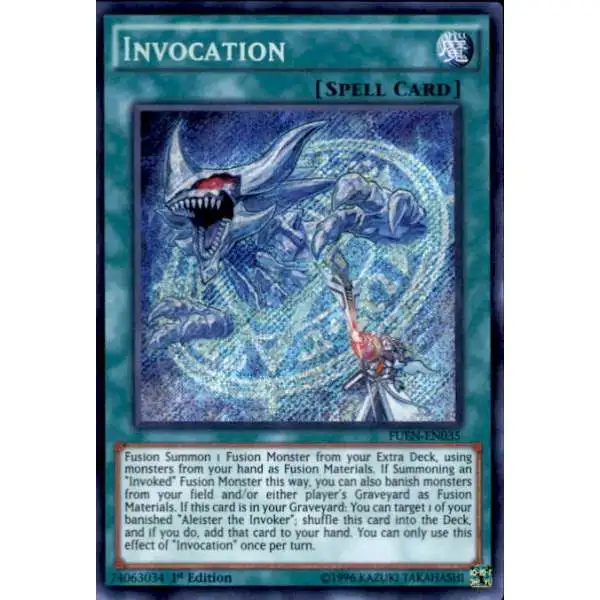 YuGiOh Fusion Enforcers Secret Rare Invocation FUEN-EN035