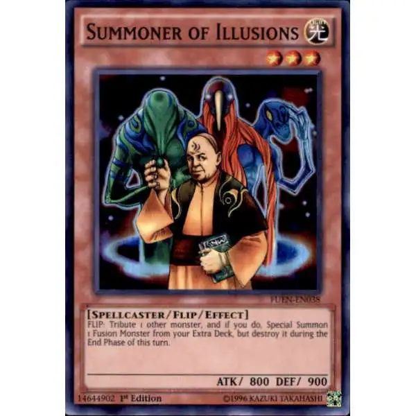 YuGiOh Fusion Enforcers Super Rare Summoner of Illusions FUEN-EN038
