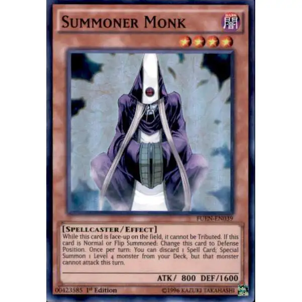 YuGiOh Fusion Enforcers Super Rare Summoner Monk FUEN-EN039