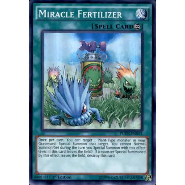 YuGiOh Fusion Enforcers Super Rare Miracle Fertilizer FUEN-EN053
