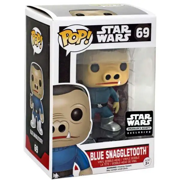 Funko The Force Awakens POP! Star Wars Blue Snaggletooth Exclusive Vinyl Bobble Head #69