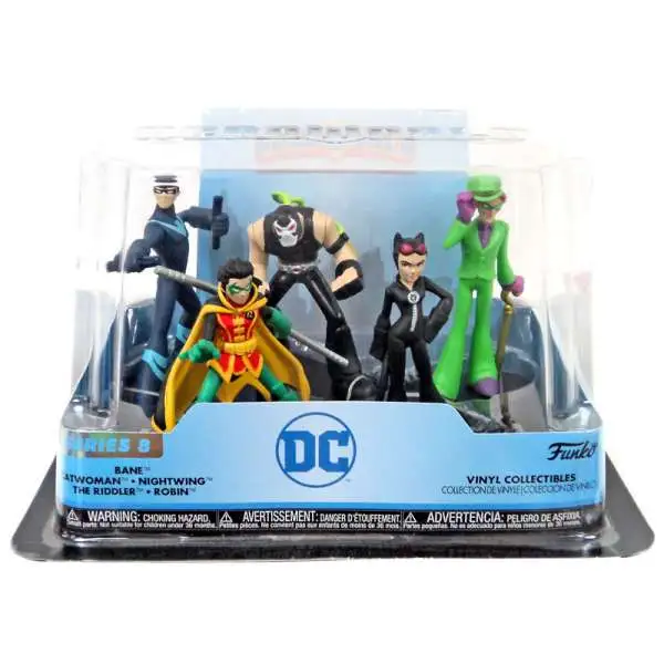 Funko DC Hero World Series 8 Bane, Catwoman, Nightwing, The Riddler & Robin Exclusive 4-Inch Vinyl Figure 5-Pack