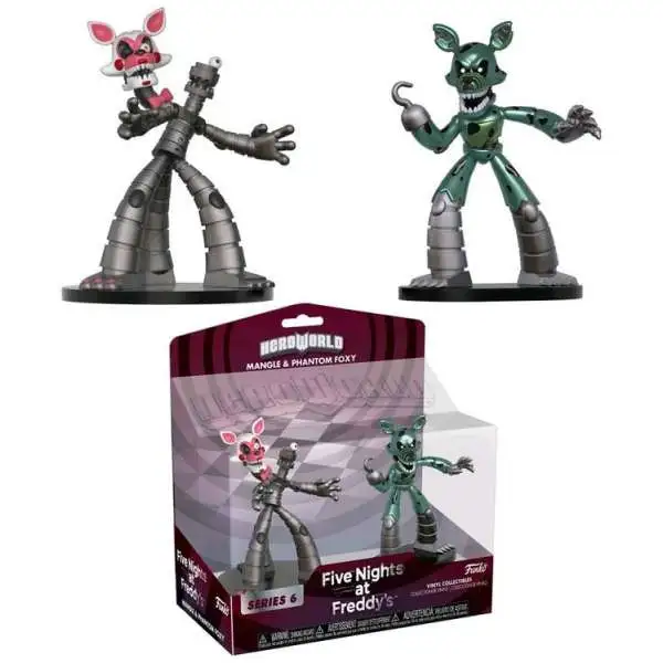 Funko Five Nights at Freddy's Hero World Series 6 Mangle & Phantom Foxy 4-Inch Vinyl Figure 2-Pack