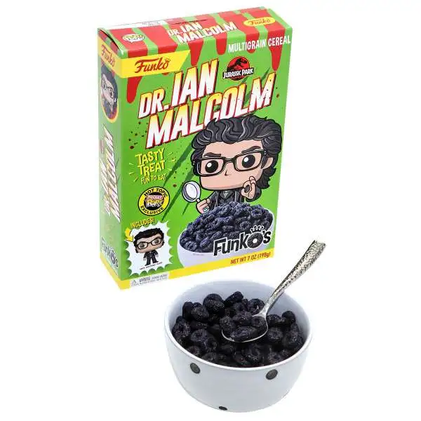 FunkO's Jurassic Park Dr. Ian Malcolm Exclusive 7 Ounce Breakfast Cereal
