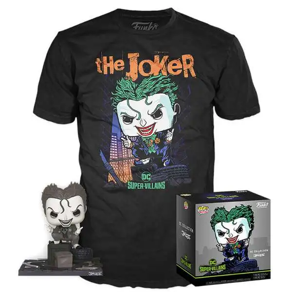 Funko DC Collection by Jim Lee POP! Tees The Joker Exclusive Vinyl Figure & T-Shirt [Hush, Large]