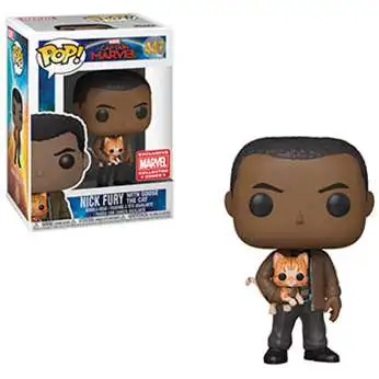 Funko Captain Marvel POP! Marvel Nick Fury with Goose the Cat Exclusive Vinyl Bobble Head #447 [Damaged Package]