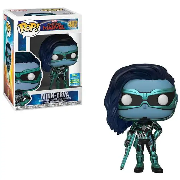 Funko Captain Marvel POP! Marvel Minn-Erva Exclusive Vinyl Bobble Head #487