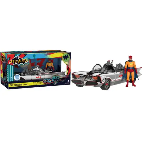 Funko DC 1966 TV Series Chrome Batmobile with Batman Exclusive Action Figure Set [Damaged Package]