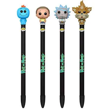 Funko Rick & Morty Rick, Morty, Squanchy & Mr. Meeseeks Set of 4 Pen Toppers