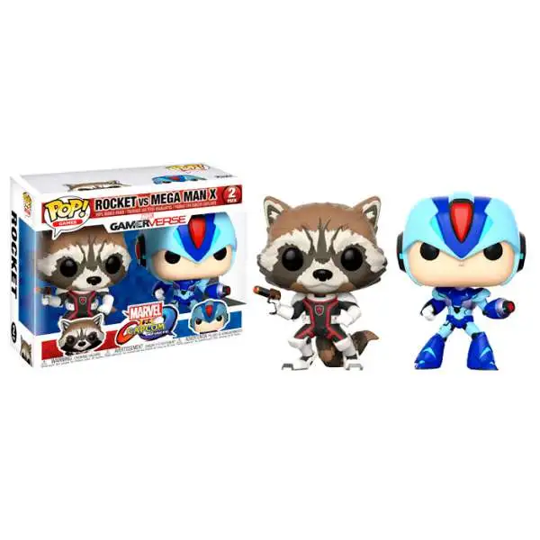 Funko Marvel Gamerverse Marvel vs Capcom: Infinite POP! Games Rocket vs. Mega Man X Vinyl Figure 2-Pack