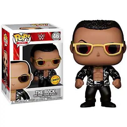 Funko WWE Wrestling POP! WWE The Rock Old School Vinyl Figure #46 [Black Shirt, Chase Version]