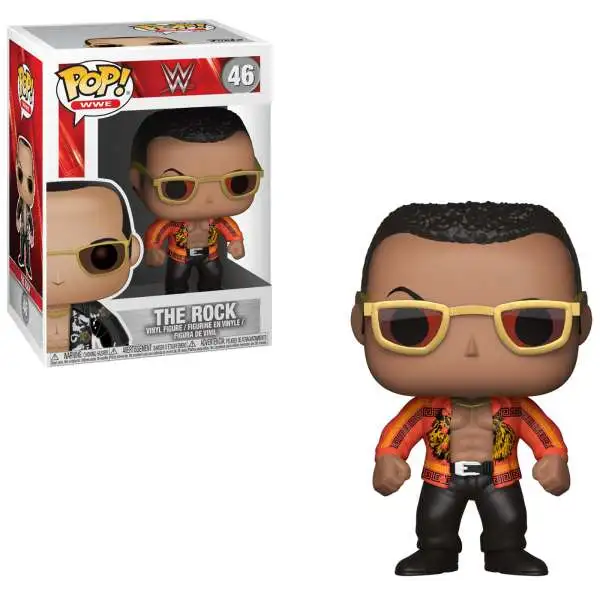 Funko WWE Wrestling POP! WWE The Rock Old School Vinyl Figure #46 [Orange Shirt, Regular Version]