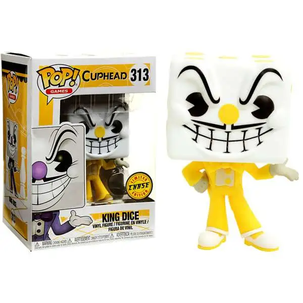 Funko Cuphead POP Games King Dice Vinyl 313 Yellow Suit, Chase Version, Damaged Package -