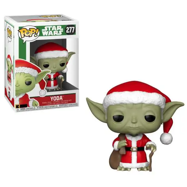 Funko POP! Star Wars Yoda Vinyl Bobble Head #277 [Holiday, Santa, Damaged Package]