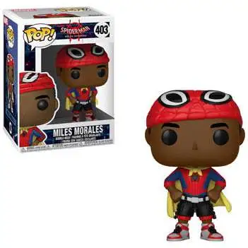 Funko Spider-Man Into the SpiderVerse POP! Marvel Miles Morales Vinyl Bobble Head #403 [Caped]