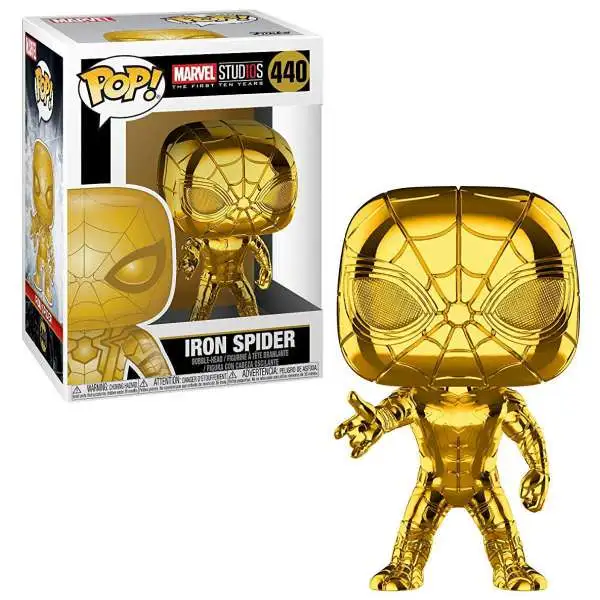 Funko Marvel Studios 10 POP! Marvel Iron Spider Vinyl Bobble Head #440 [Gold Chrome]