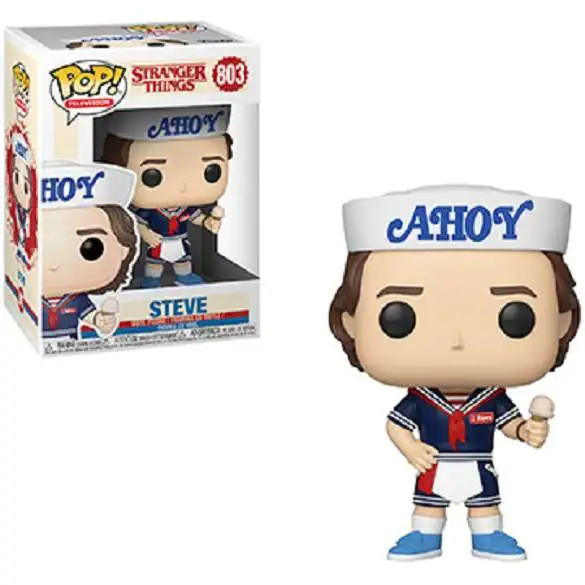 Funko Stranger Things Season 3 POP! Television Steve Vinyl Figure #803 [with Hat and Ice Cream, Damaged Package]
