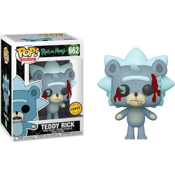 Funko Rick & Morty Pop! Animation Teddy Rick Vinyl Figure #662 [Bloodied, Chase Version, Damaged Package]
