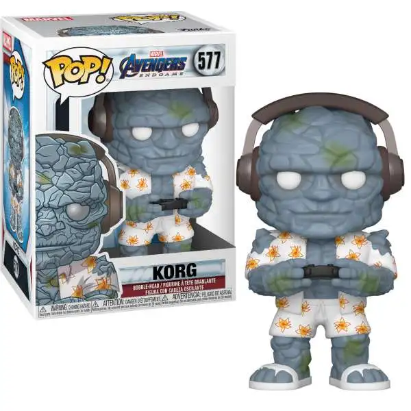 Funko Avengers Endgame POP! Marvel Gamer Korg Vinyl Bobble Head #577