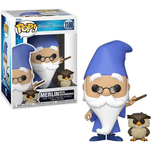 Funko The Sword in the Stone POP! Disney Merlin with Archimedes Vinyl Figure #1100