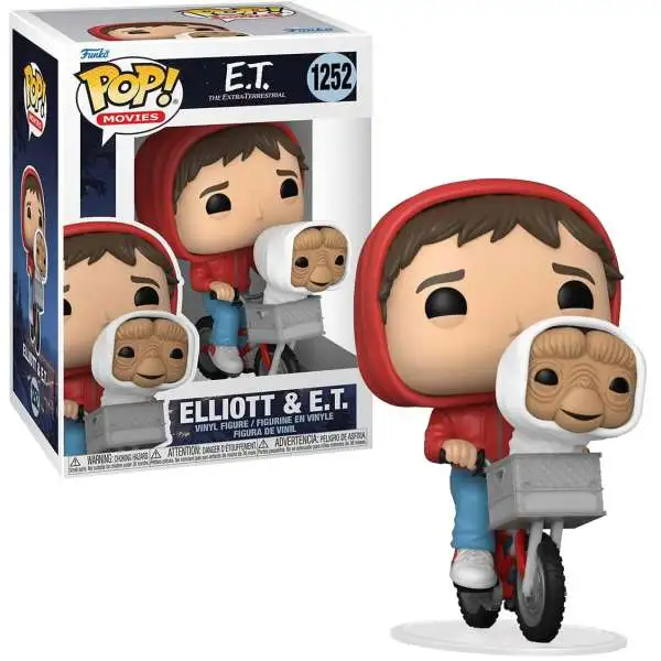 Funko E.T. POP! Movies Elliot & ET Vinyl Figure #1252 [On Bike, 40th Anniversary]