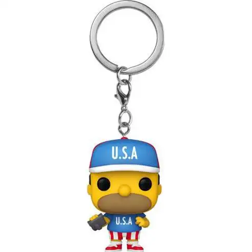 Funko The Simpsons Pocket POP! USA Homer Keychain
