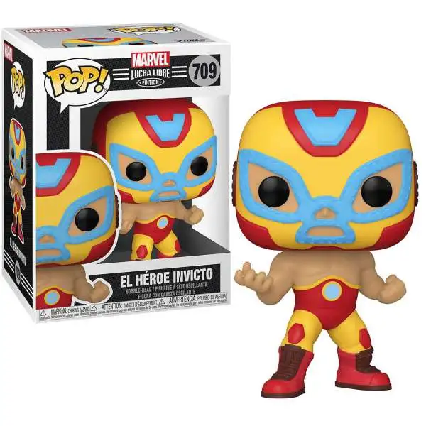 Funko Luchadores POP! Marvel El Heroe Invicto Vinyl Figure #709 [Iron Man]