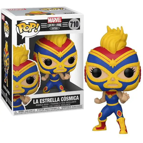Funko Luchadores POP! Marvel La Estrella Cosmica Vinyl Figure #710 [Captain Marvel, Damaged Package]