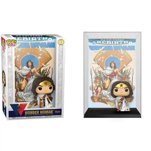 Funko DC Wonder Woman POP! Comic Covers Rebirth Vinyl Figure #03 [On Throne]