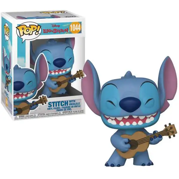 #1045 Smiling Seated Stitch Flocked Disney Lilo & Stitch Funko POP Inc Protector 