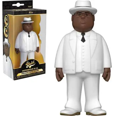 Funko Biggie Smalls GOLD Notorious BIG 5-Inch Premium Vinyl Figure [White Suit, 5 Inch]