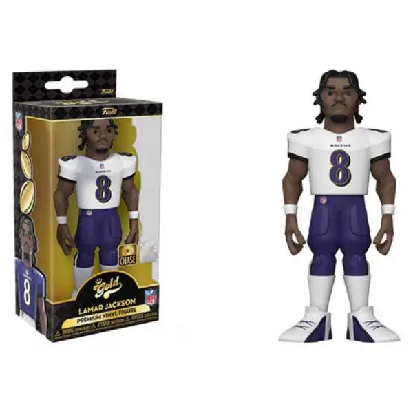 BALTIMORE RAVENS - GOLD VINYL FIGURE OF LAMAR JACKSON (12 INCH)