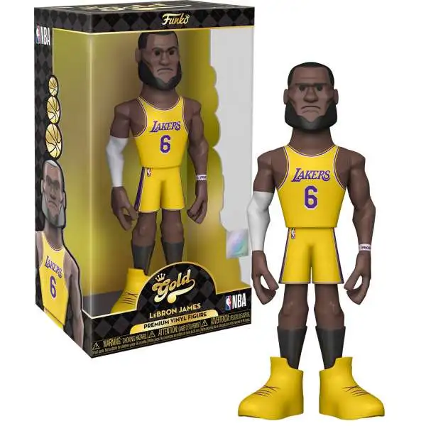 Funko NBA Los Angeles Lakers GOLD LeBron James 12-Inch Deluxe Vinyl Figure [Yellow Uniform, Regular Version]