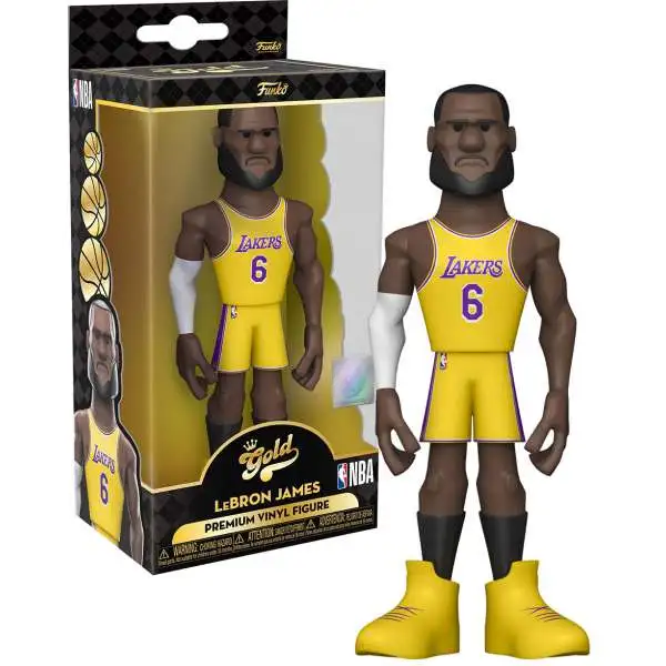 Funko NBA Los Angeles Lakers GOLD LeBron James 5-Inch Vinyl Figure [Yellow Uniform, Regular Version]